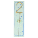 Gold Sparkler Number Candle