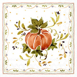 Pumpkins With Ornaments Orange Pumpkin Bev Napkin
