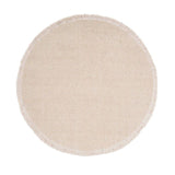 Fringed Sand Round Placemat