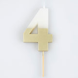 Gold Dipped Number Candle