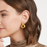 Gold Cannes Doorknocker Earring
