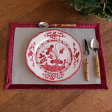 White & Red Vida Faenza 9" Salad Plate