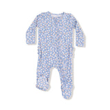 Country Calico 2 Way Zipper Ruffle Back Footie
