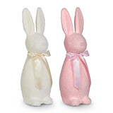 Pale Flocked Bunny 16"