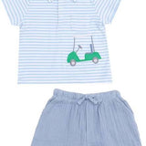 Golf Applique Polo Shirt And Short Set