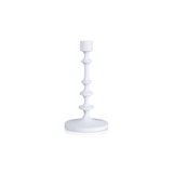 Lilou Matt White Metal Taper Holder