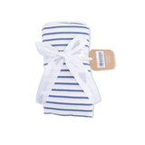 Navy Stripe Swaddle Blanket