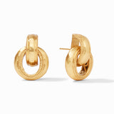 Gold Cannes Doorknocker Earring