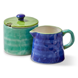 Color Block Cream and Sugar Set - Blue Multi