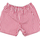 Red Gingham Game On Conrad Shorts