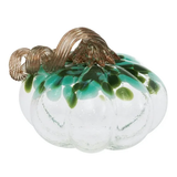 Small Speckled Turquoise & Green Glass Pumpkin