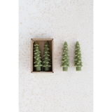Cedar Green Tree Shaped Taper Candles