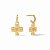 Gold Malta Canterbury Hoop & Charm Earring