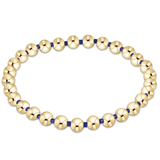 Gameday Hope Grateful 5mm Bead Bracelet Blue