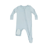 Solid Cloud Blue 2 Way Zipper Footie