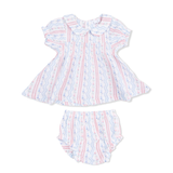 Tulip Stripe Smocked Dress Set