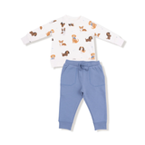 Best Friend Dogs French Terry Uni Raglan Sweatshirt + Jogger Set