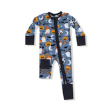 Costumed Ghosts Glow In The Dark 2 Way Zipper Romper