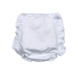Monogram Me White Diaper Cover
