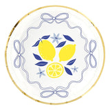 Lemon Foil Round Plate