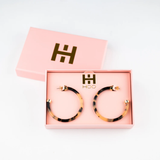 Tortoise Shell Earrings Hoops