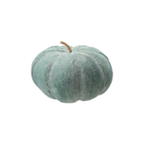 Green Metal & Paper Mache Pumpkin