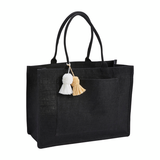 Black Jute Tote