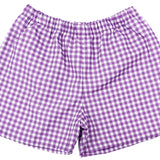 Purple Gingham Game On Conrad Shorts
