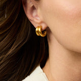 Gold Havana Double Hoop
