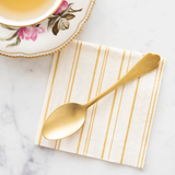 Antique Gold Stripe Bev Napkin