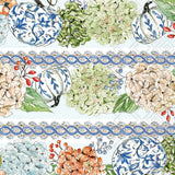 Fall Hydrangea Stripes Guest Napkin