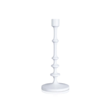 Lilou Matt White Metal Taper Holder