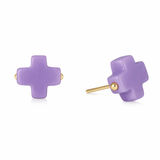 Signature Cross Stud Purple