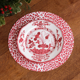 Red Vida Faenza and Cheetah Reversible Round Placemats