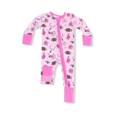 Game Day Pink 2 Way Zipper Romper