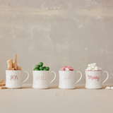 Holiday Word Colored Embossed Mug