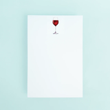 Red Wine Glass Notepad