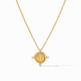 Cubic Zirconia Bee Cameo Solitaire Necklace
