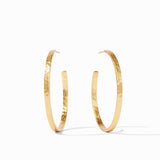 Gold Crescent Hoop Large