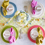 Spring Green Pom Pom Felt Placemat