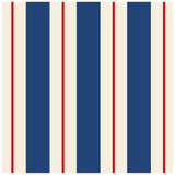 Navy & Red Stripe Beverage Napkins