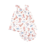 Cowgirl Boots Pink Sundress