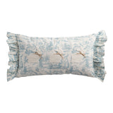 Lumbar Toile Bunny Pillow
