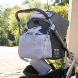 Quilted Stroller Bag Pimlico Stripe Chambray