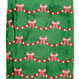 Bow Garland Green/Pink Throw