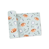 Touchdown Time Grey Mist Swaddle Blanket