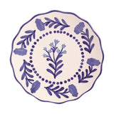 Blue Round Flower Plate