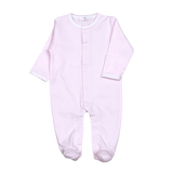 Pink Stripes Zipper Footie
