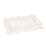Lucite Scalloped Tray
