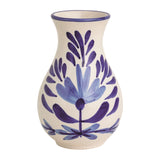 Medium Blue Floral Bud Vase